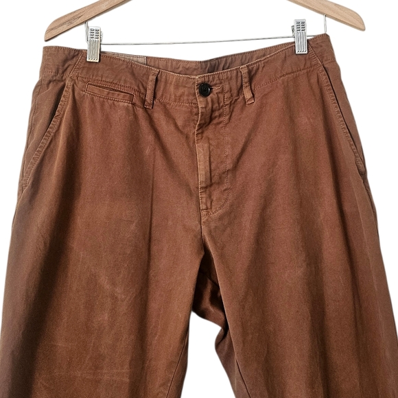 Billy Reid Wynne Chino Trouser Pants Rusty Brown Cotton Twill Heritage Size 34 - Picture 2 of 7